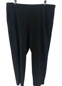 J. Crew‎ XL Black Ponte Knit Pants Elastic Waist Pull On Career Casual
