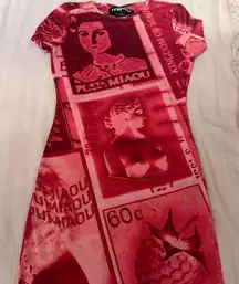 COPY - Urban Outfitters x Miaou Red Graphic Women's Dress