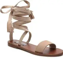 Steve Madden Steven madden Kaara beige suede lace up sandals