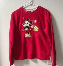 Disney  Mickey Mouse red Christmas sweater