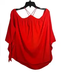She + Sky off the shoulder blouse SIZE M RED