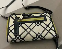 Spartina natural linen, Genuine leather beautifully made-very light wear/flaking