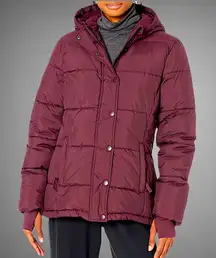 NWT Amazon Essentials Women’s Heavyweight Puffer Jacket – Burgundy XS