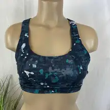 Sweaty Betty Green & Black Cropped Athletic Sport Workout Bra Top S