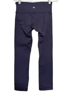 Lululemon Women’s Size 2 Navy Dark Blue Wunder Under Performance Crop Leggings