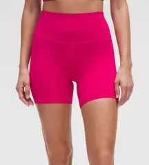 Lululemon Align Biker Shorts in Hot Pink