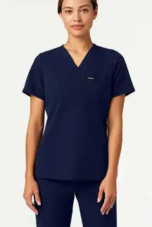 Jaanuu Women’s Scrub Top Rhena Slim Navy Medium