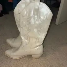 Altar'd State Cream Western Heeled Boots