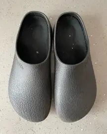 Birkenstock Super Birki Black Clogs Mules Womens 7 Mens 5 Shoes Slip On EU 38