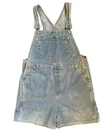 Vintage E.N.U.F Blue Denim Jeans Cargo Short Overalls Women’s Size Medium