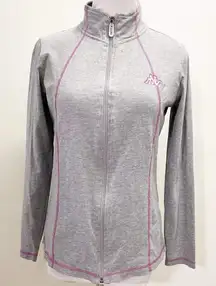 Kappa Large Zip Up Sweater Gray