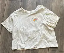 Big Sur crop top cream 70’s vibe graphic T