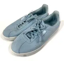 Champion | Pastel Blue Faux Suede Low Top Lace Up Sneakers 8