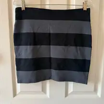 Divided by H&M Striped Black and Gray Women's Skirt