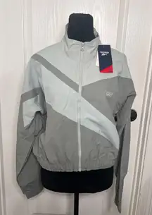 Reebok Womens Jacket M Gray Casual Classics‎ Franchise Track Tops NWT