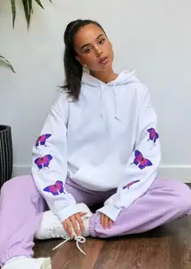 White Butterfly Hoodie