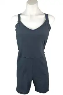 Old Navy Active Powersoft Black V-neck Racerback Bodysuit Jumpsuit Romper Size L