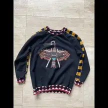 Desigual Brand‎ Nina Sweater Aztec Bird Women’s M Pakaan Jadi Wanta Sweater