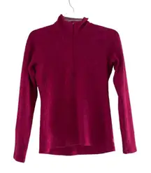 Lucy quarter zip hot pink long sleeve top size S