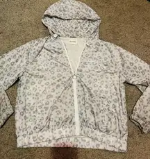 Gray Cheetah Print Raincoat