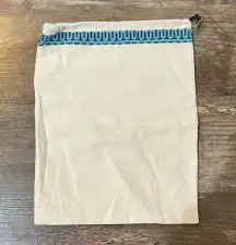 NEW Tory Burch Drawstring Accessories Travel Storage Cotton Beige