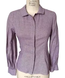 NWT Maje Fitted Button Down Houndstooth Blouse Size 2/ Small