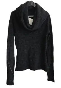 NOSTRASANTISSIMA Charcoal Grey Cowl Neck Long Sleeve Knit Sweater  Sz 42 US M