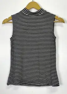 Highline Black and White Striped Tank Top