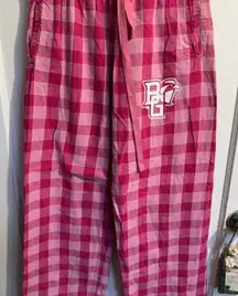BoxerCraft Women's Pink Plaid Pajama Pants BG Logo Size Small