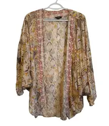 Boho Bohemian Kimono Cardigan Duster Modal One Size Neutrals