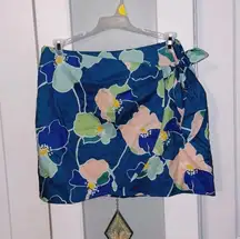 Floral Print Wrap Skirt