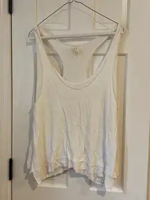 We the free size small white layered tank top