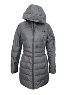 The North Face Gotham II Down Parka Jacket Women’s Size Small Grey Heather Zip