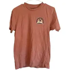 Margaritaville Lake Conroe TX Graphic Tee Small 100% Cotton Short Sleeve Rust Co