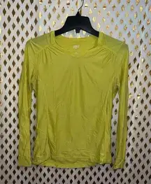 Everlast neon yellow long sleeve workout top size M