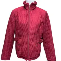 Gallery Women's Size XL Red Lightweight Quilted Jacket Coat Utility Barn Jacket‎