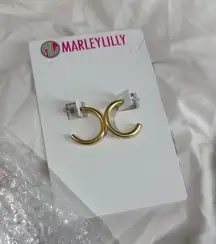 NWT MARLEYLILLY gold earrings