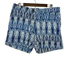 Caribbean Joe New  Blue Hue Abstract Shorts Size Large‎