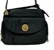 Baggallini Provence Crossbody Bag Water Resistant Zip Adjustable Black One Size