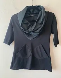 Project Runway Calvin Tran black turtleneck top size S‎