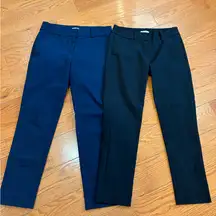 LOFT Modern Skinny Ankle Pants – Size 2 – Lot of 2 (Black + Navy) – Workwear
