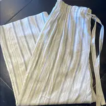 Striped White and black vacation  Pants