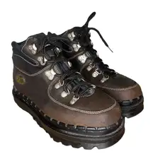 VTG Skechers Jammers 90s Y2K Women 8.5 Brown Platform Chunky Tough Boots Leather