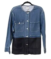 GREY JASON WU Two Toned‎ Denim Jacket Sz 4