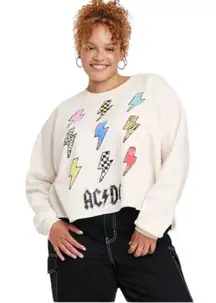 ACDC Grayson Threads Lightning Sweatshirt XL White‎ Graphic Pullover