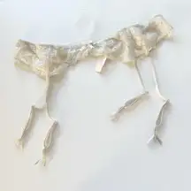 NWT Victoria's Secret Dream Angels Metallic Gold Lace Garter Belt M/L HTF Y2K