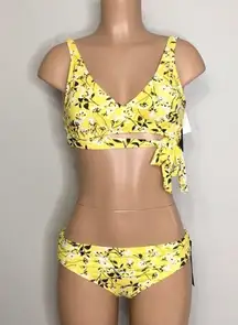 La Blanca yellow floral bikini set. NWT