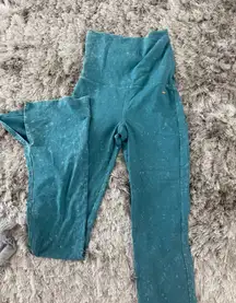 PINK High-Waisted Victoria's Secret Leggings Teal Blue Cool & Comfy Tight XS