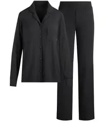 Skims  long sleeve, button Up  Sleep Set Onyx  Large new with tags authentic