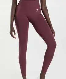 Gymshark  Vital Seamless 2.0 Leggings Baked Maroon Marl Size S